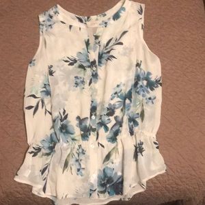 Loft petite sheer floral tank